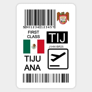 Tijuana Mexico travel ticket Magnet